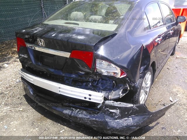 2HGFA1F98BH517405 - 2011 HONDA CIVIC EXL BLACK photo 6