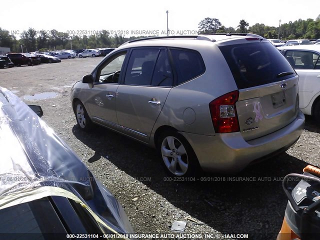 KNAFG526777097524 - 2007 KIA RONDO LX/EX GOLD photo 3