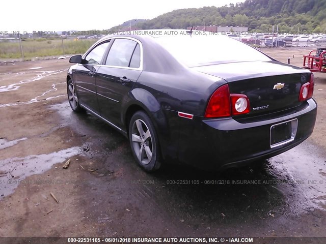 1G1ZC5E18BF117766 - 2011 CHEVROLET MALIBU 1LT BLACK photo 3