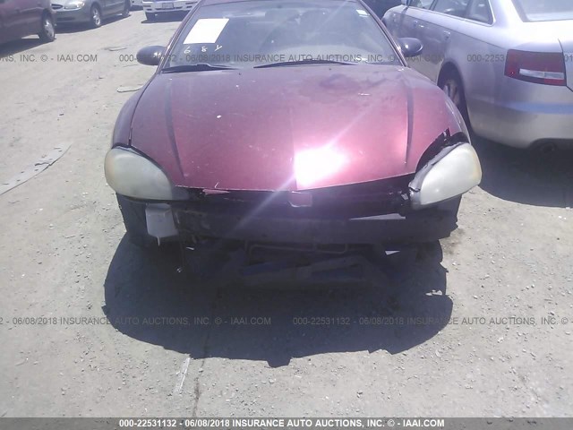 4B3AG42G24E127584 - 2004 DODGE STRATUS SXT BURGUNDY photo 6