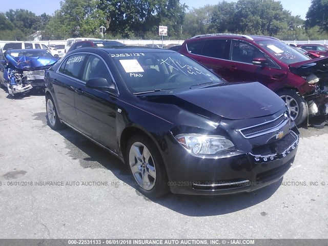 1G1ZH57B184262725 - 2008 CHEVROLET MALIBU 1LT BLACK photo 1