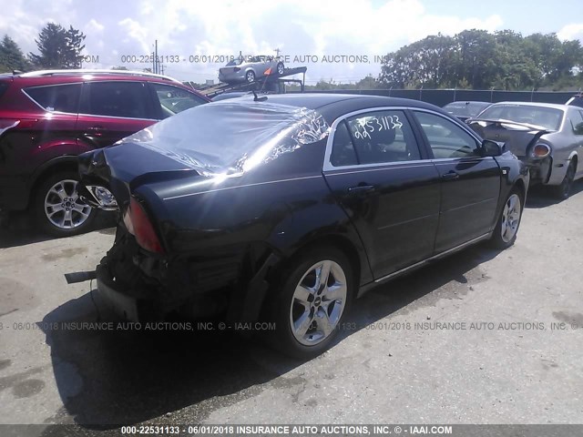 1G1ZH57B184262725 - 2008 CHEVROLET MALIBU 1LT BLACK photo 4