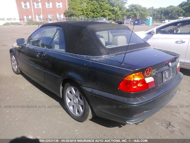 WBABS33441JY40553 - 2001 BMW 325 CI GREEN photo 3