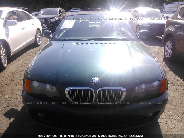 WBABS33441JY40553 - 2001 BMW 325 CI GREEN photo 6