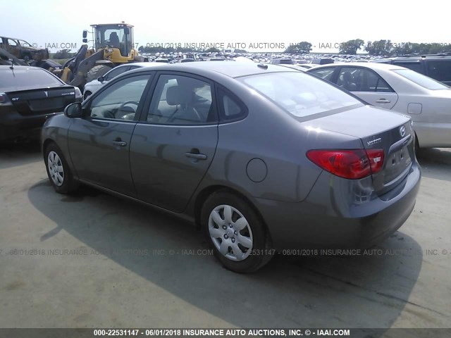 KMHDU46D38U453679 - 2008 HYUNDAI ELANTRA GLS/SE/LIMITED GRAY photo 3