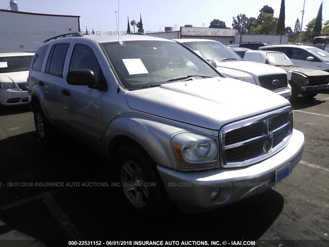 1D4HD48N44F164193 - 2004 DODGE DURANGO SLT SILVER photo 1