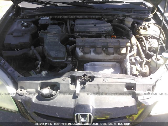 1HGEM22991L100746 - 2001 HONDA CIVIC SI/EX BLACK photo 10