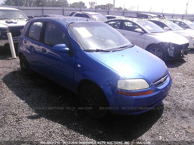 KL1TD62645B299310 - 2005 CHEVROLET AVEO LS BLUE photo 1