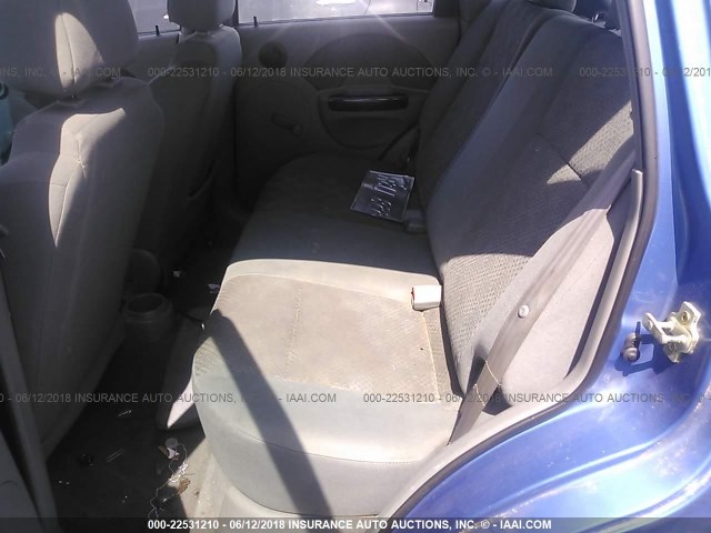 KL1TD62645B299310 - 2005 CHEVROLET AVEO LS BLUE photo 8
