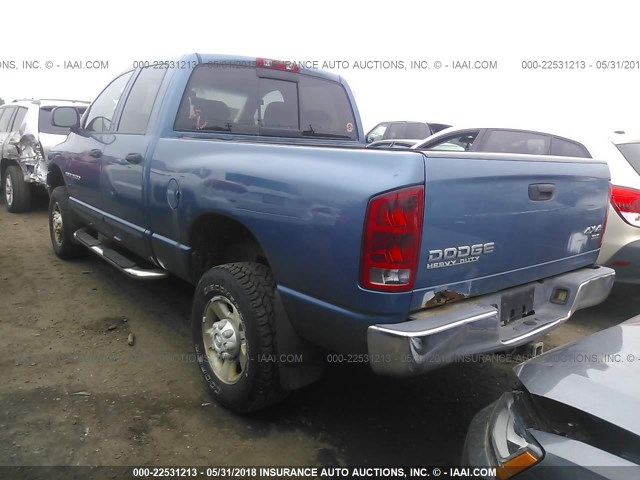 3D7KU28CX4G202665 - 2004 DODGE RAM 2500 ST/SLT BLUE photo 3