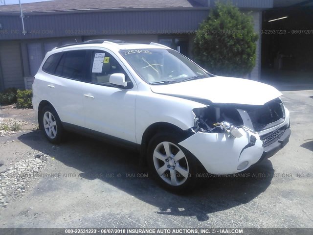 5NMSH73EX9H310266 - 2009 HYUNDAI SANTA FE SE/LIMITED WHITE photo 1