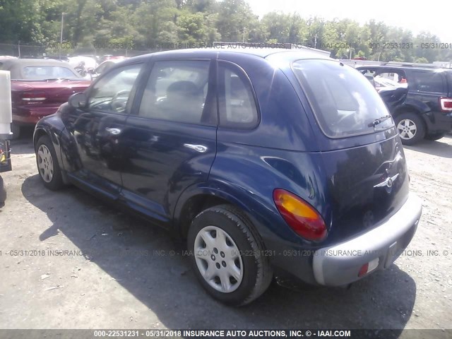 3C4FY48B52T258116 - 2002 CHRYSLER PT CRUISER CLASSIC BLUE photo 3