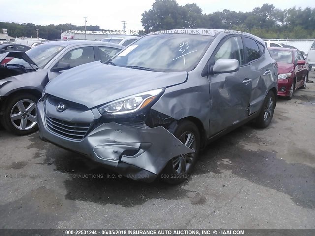 KM8JT3AF4FU105492 - 2015 HYUNDAI TUCSON GLS GRAY photo 2