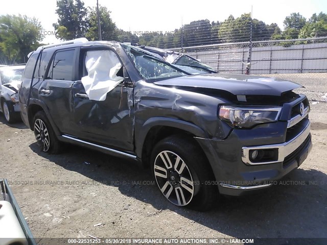 JTEBU5JR5G5335089 - 2016 TOYOTA 4RUNNER SR5 PREM/LTDL/TRAIL/TRD GRAY photo 1