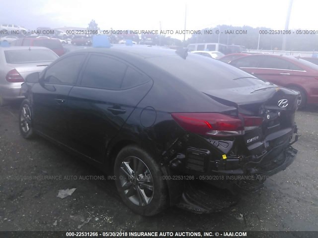 5NPD84LF5JH285865 - 2018 HYUNDAI ELANTRA SEL/VALUE/LIMITED BLACK photo 3