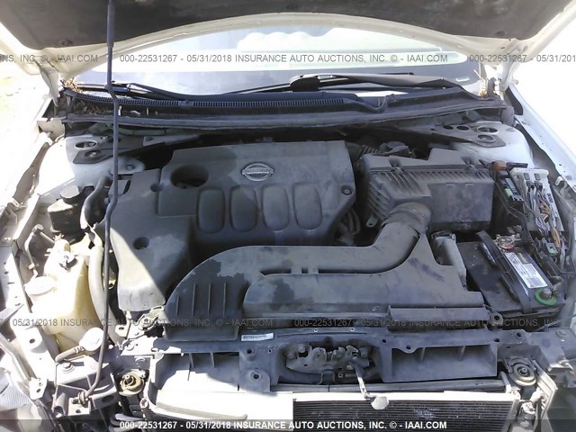 1N4AL24E28C245198 - 2008 NISSAN ALTIMA 2.5S WHITE photo 10