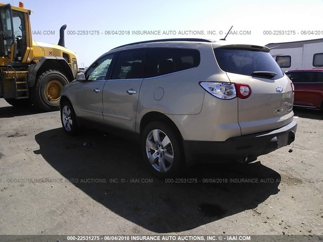 1GNKRLED2BJ107289 - 2011 CHEVROLET TRAVERSE LTZ TAN photo 3