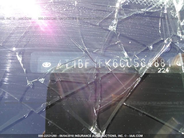 4T1BF1FK6CU564881 - 2012 TOYOTA CAMRY SE/LE/XLE RED photo 9