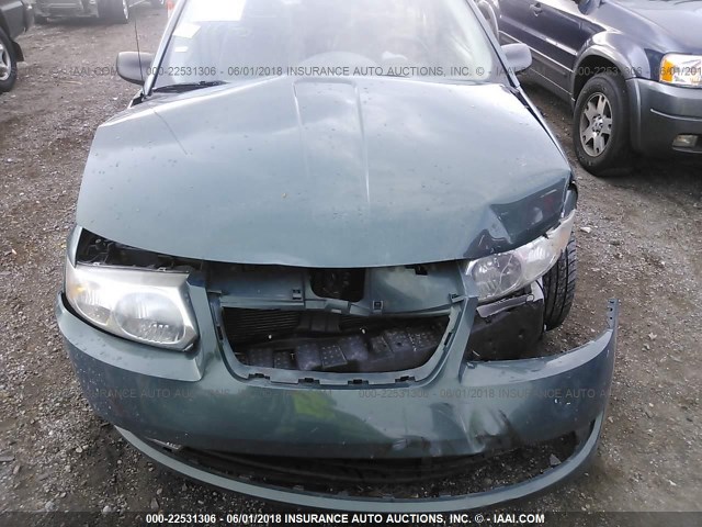 1G8AL58F86Z161650 - 2006 SATURN ION LEVEL 3 GREEN photo 6