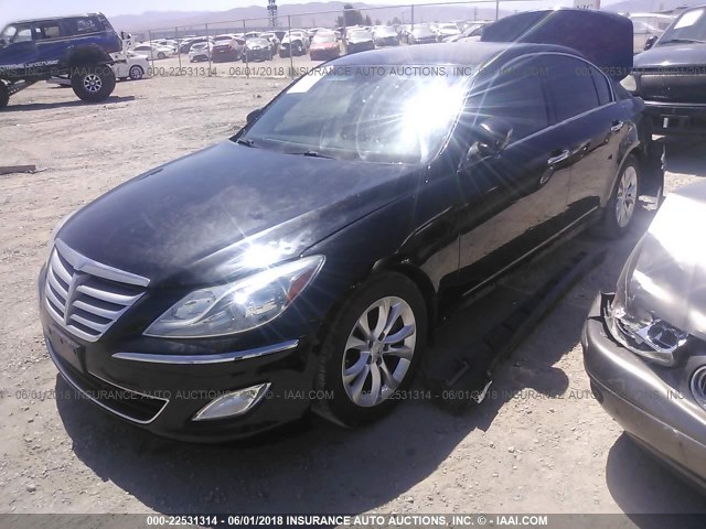 KMHGC4DD1DU232451 - 2013 HYUNDAI GENESIS 3.8L BLACK photo 2