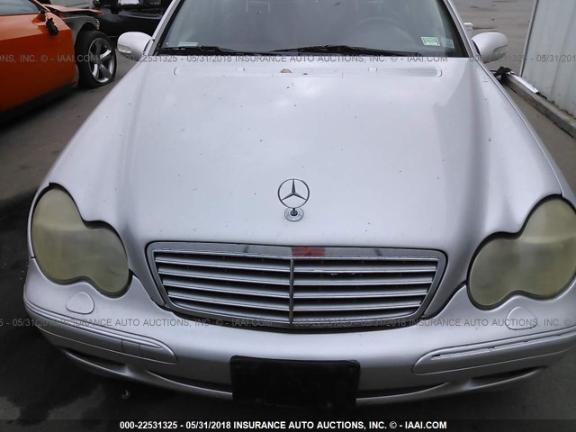 WDBRF64J21F058930 - 2001 MERCEDES-BENZ C 320 SILVER photo 6