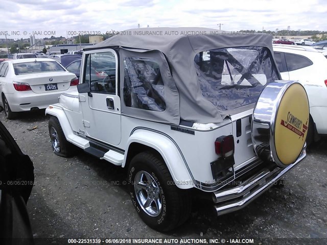 2J4FY59T6KJ155554 - 1989 JEEP WRANGLER / YJ LAREDO WHITE photo 3