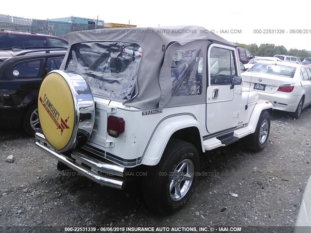 2J4FY59T6KJ155554 - 1989 JEEP WRANGLER / YJ LAREDO WHITE photo 4