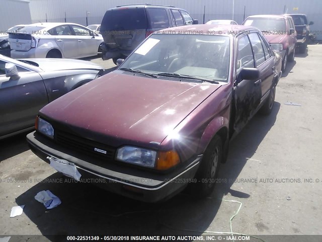 JM1BF2223K0384425 - 1989 MAZDA 323 RED photo 2