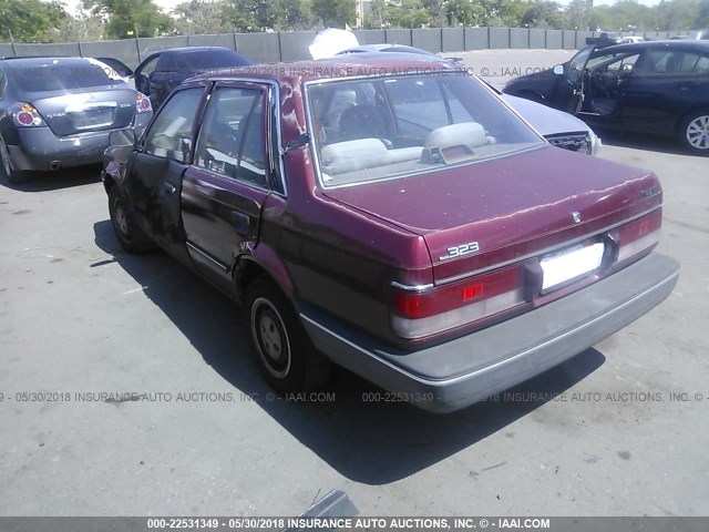 JM1BF2223K0384425 - 1989 MAZDA 323 RED photo 3