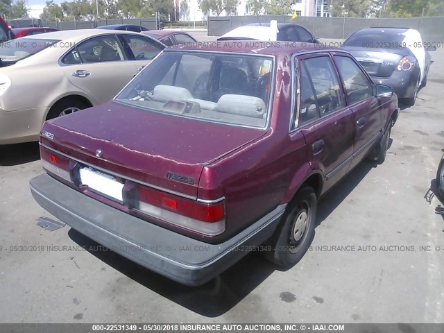 JM1BF2223K0384425 - 1989 MAZDA 323 RED photo 4