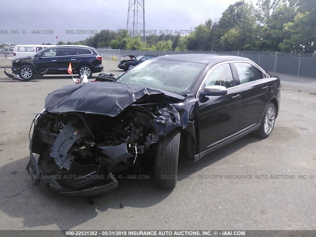 1FAHP2F85DG103411 - 2013 FORD TAURUS LIMITED BLACK photo 2