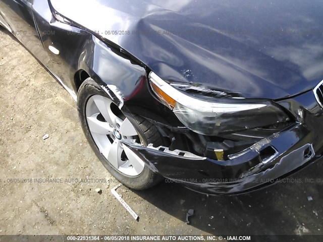 WBANF33516CS36657 - 2006 BMW 525 XI BLACK photo 6