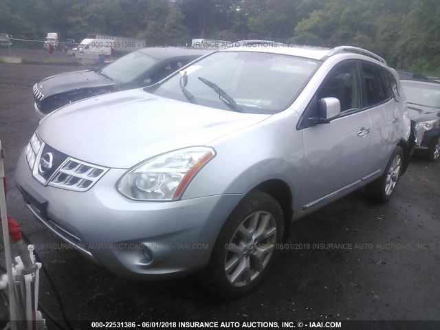 JN8AS5MV1BW689570 - 2011 NISSAN ROGUE S/SV/KROM SILVER photo 2