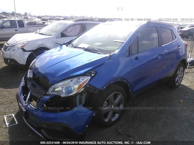 KL4CJASB1EB522835 - 2014 BUICK ENCORE 蓝色 照片 2