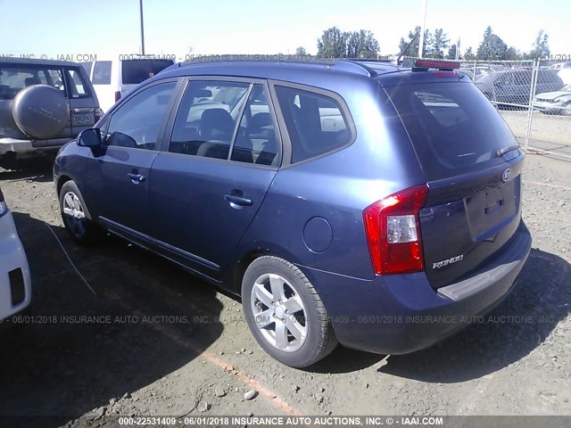 KNAFG525877071814 - 2007 KIA RONDO LX/EX BLUE photo 3