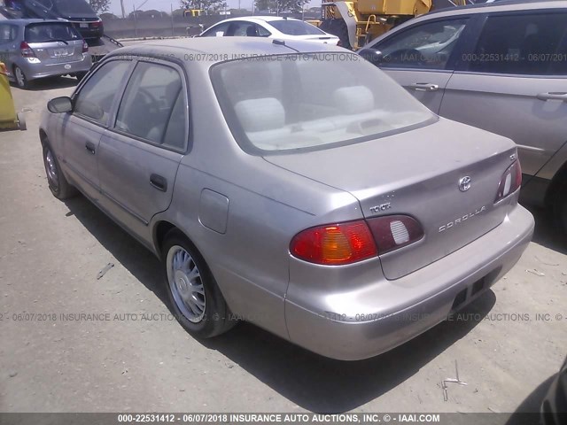 1NXBR12E9XZ205991 - 1999 TOYOTA COROLLA VE/CE/LE GOLD photo 3