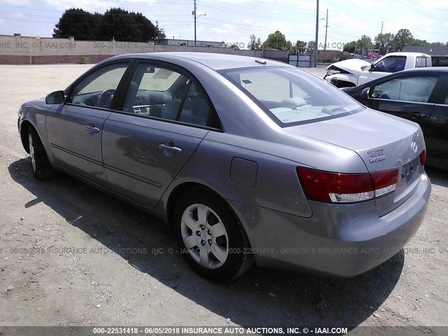 5NPET46C37H287160 - 2007 HYUNDAI SONATA GLS SILVER photo 3