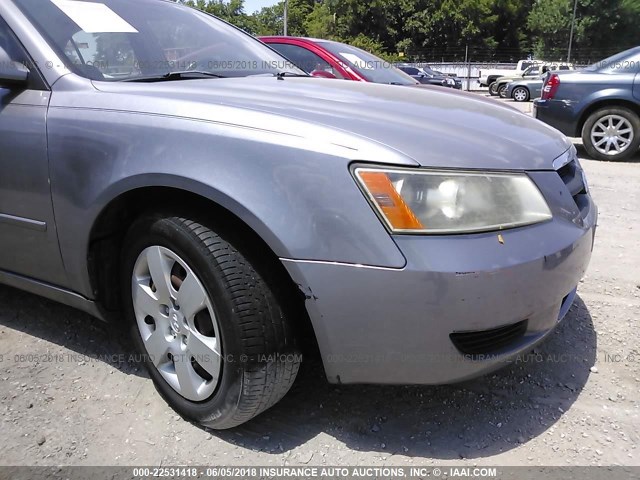 5NPET46C37H287160 - 2007 HYUNDAI SONATA GLS SILVER photo 6