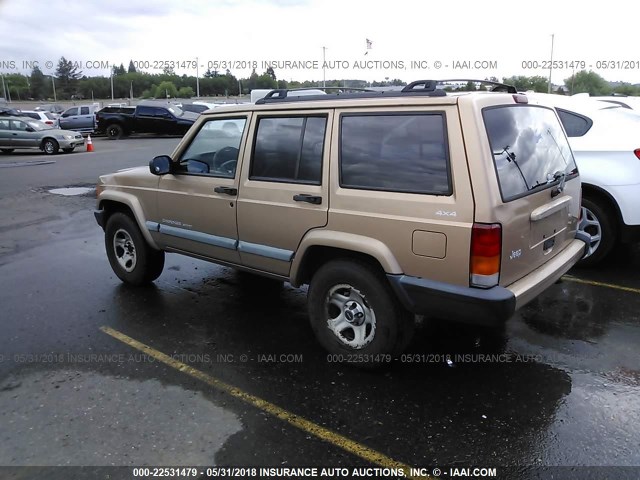 1J4FF68S8XL513906 - 1999 JEEP CHEROKEE SPORT/CLASSIC თაფლისფერი ფოტო 3