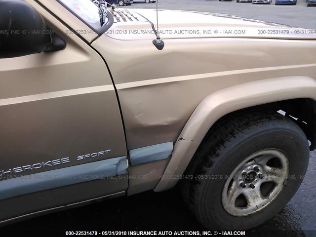 1J4FF68S8XL513906 - 1999 JEEP CHEROKEE SPORT/CLASSIC თაფლისფერი ფოტო 6