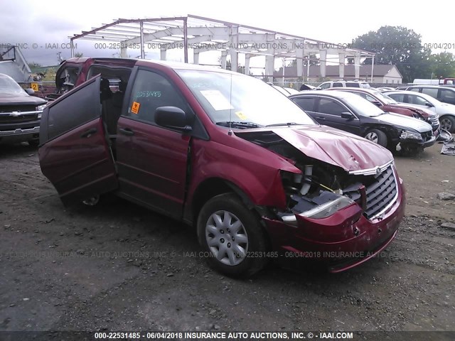 2A8HR44H88R799133 - 2008 CHRYSLER TOWN & COUNTRY LX RED photo 1