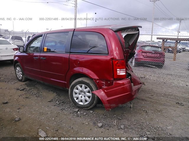 2A8HR44H88R799133 - 2008 CHRYSLER TOWN & COUNTRY LX RED photo 3