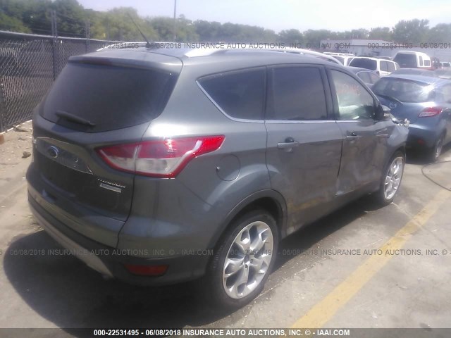 1FMCU0JX9EUD00838 - 2014 FORD ESCAPE TITANIUM GRAY photo 4