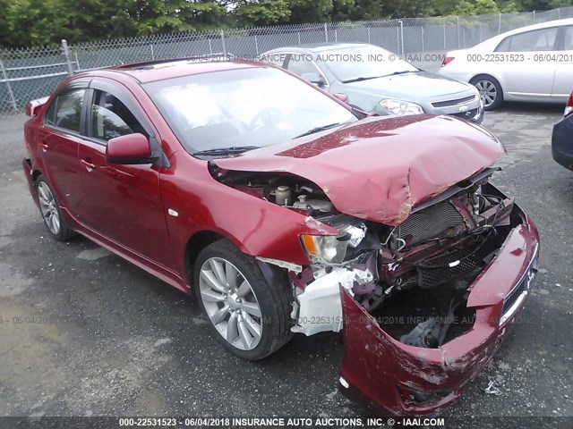 JA3AU86U78U027121 - 2008 MITSUBISHI LANCER GTS RED photo 1