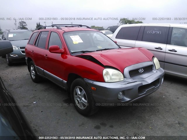 KM8SC73D34U701634 - 2004 HYUNDAI SANTA FE GLS/LX RED photo 1