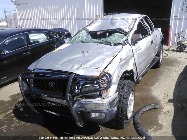 5TEHN72N54Z309815 - 2004 TOYOTA TACOMA DOUBLE CAB GRAY photo 6