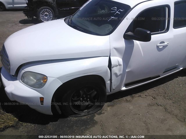 3GNBAADB1AS534102 - 2010 CHEVROLET HHR LS WHITE photo 6