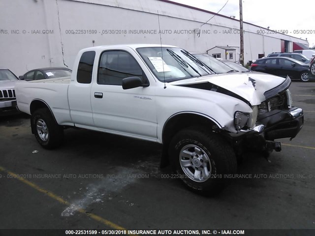 4TAWN72N7XZ433863 - 1999 TOYOTA TACOMA XTRACAB WHITE photo 1