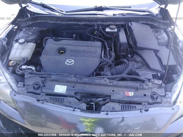 JM1BL1VF0B1356660 - 2011 MAZDA 3 I GRAY photo 10