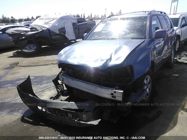 JTEDP21A950053122 - 2005 TOYOTA HIGHLANDER LIMITED BLUE photo 2